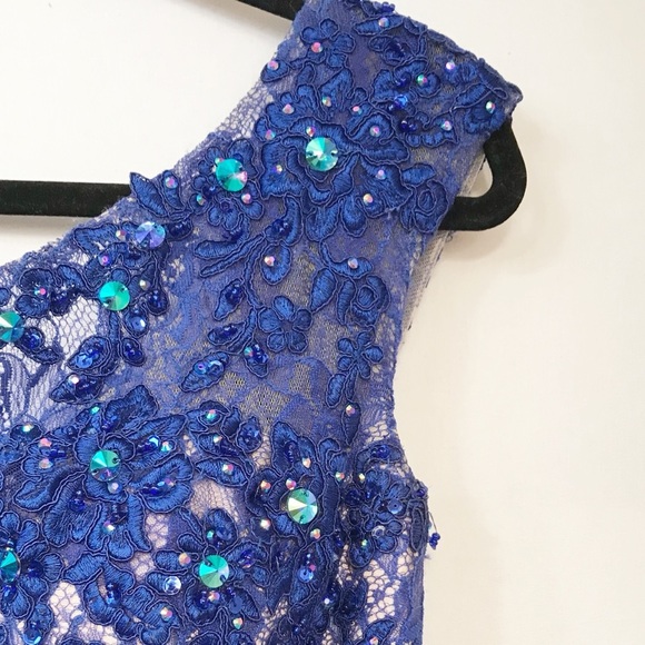 Mori Lee‎ Women’s One Shoulder Party Dress Sz 3/4 - Picture 3 of 8